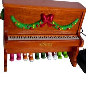 Vintage Santas Magic Piano Animated Musical Eflway Elf Feet Actual Play READ